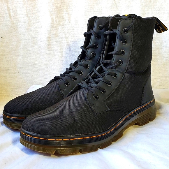 Dr. Martens Other - Doc Dr. Martens Men's Combs Poly Casual 8-Eye Boots Black Size 12 [AW004]